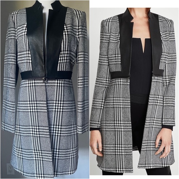 BCBGMAXAZRIA Plaid Coat - Picture 1 of 7